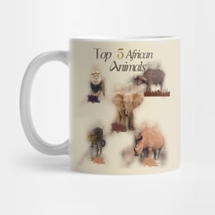 Top 5 African Animals Mug